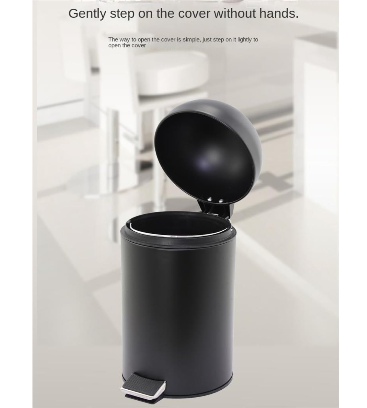 Pattumiera – Design moderno Pattumiera Rotonda Con Pedale, Secchio Interno Rimovibile For Cucina E Bagno Pattumiera Multipat