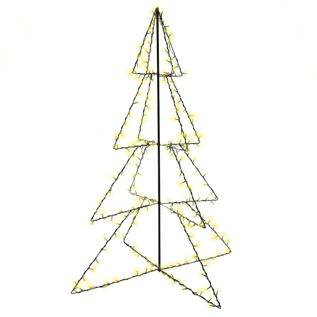 ACAGALA LED Weihnachtsbaum Metal Kegelform Außen 240 LEDs 115x150 cm Beleuchtet Tannenbaum Outdoor, Großer Lichterbaum Pyramide, Weihnachtsdekoration für Garten Balkon, Warmweiß