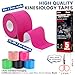 5 Rolls Kinesiology Tape, 5 Colors 2 inch x 16.4 Feet Waterproof Athletic Tape, Uncut Kinetic Tape, Elastic Muscle Tape, Sports Tape, Knee Tape for Exercise and Daily Use