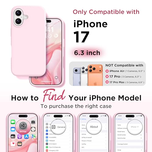Image of GolbinBox Magnetic for iPhone 17 Case, Silicone Cover, Chalk Pink
