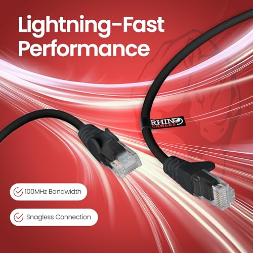 rhinocables CAT 5e Cable Ethernet RJ45 0.24 m Negro miniatura 2