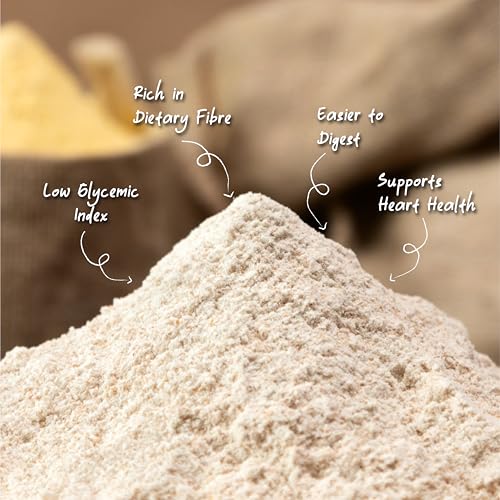 Image of COWBERRY Organic Khapli Wheat Atta 1kg | Lab-Tested for 252+ | 100% Certified Organic | Stone Ground | High in Fibre | NPOP, USDA & EU Certified
