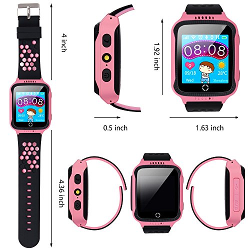 Kids GPS Smart Watch for Students - Boys Girls Smartwatch Phone with GPS Locator 2 Way Calls SOS Camera Voice Chat Math Game Step Counter Geo Fence Sport Wristband for Children Holiday Birthday Gifts - Thumbnail 3