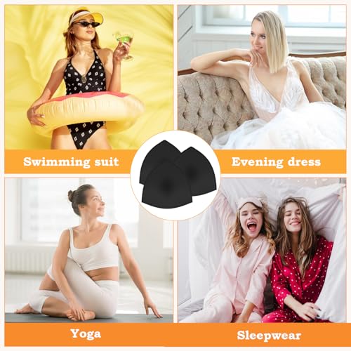 6 Paar BH Einlagen Sponge BH Insert Pads Dreieck-BH-Einlagen für Frauen, BH-Pads, BH-Polsterung, Herausnehmbare Sport-BH-Pads, Atmungsaktive Push-Up-Brust-BH-Einlagen aus Schwamm für Bikini