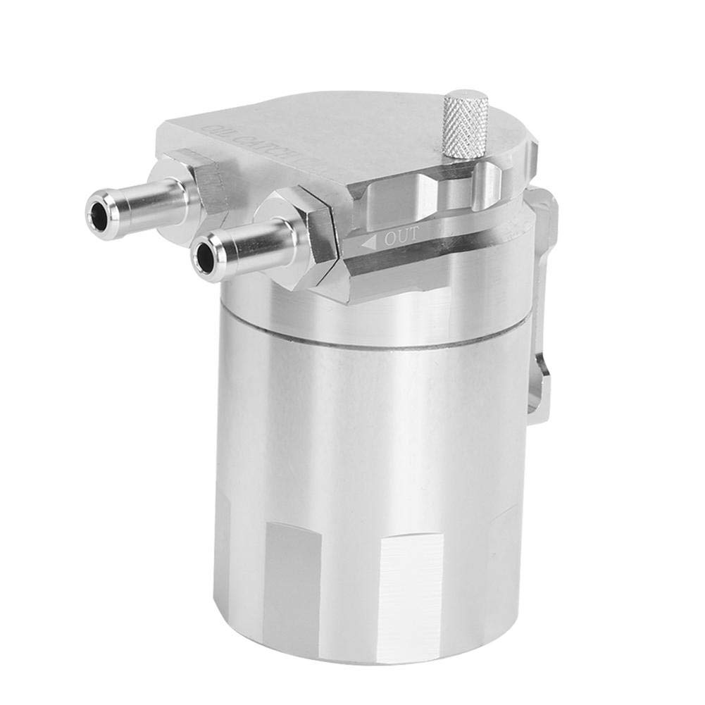 Zbiornik oleju silnikowego, aluminiowy zbiornik oleju Akozon Zbiornik oleju odpowietrzającego Zestaw akcesoriów do modyfikacji (srebrny)