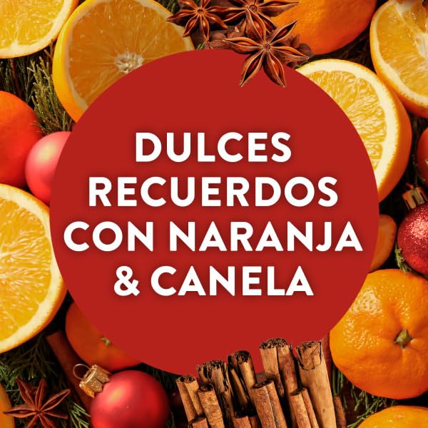 Air Wick Eléctrico - Recambio para Ambientador Eléctrico Air Wick con aroma a Dulces Recuerdos con Naranja y Canela, infusionado con 2 veces más aceites esenciales