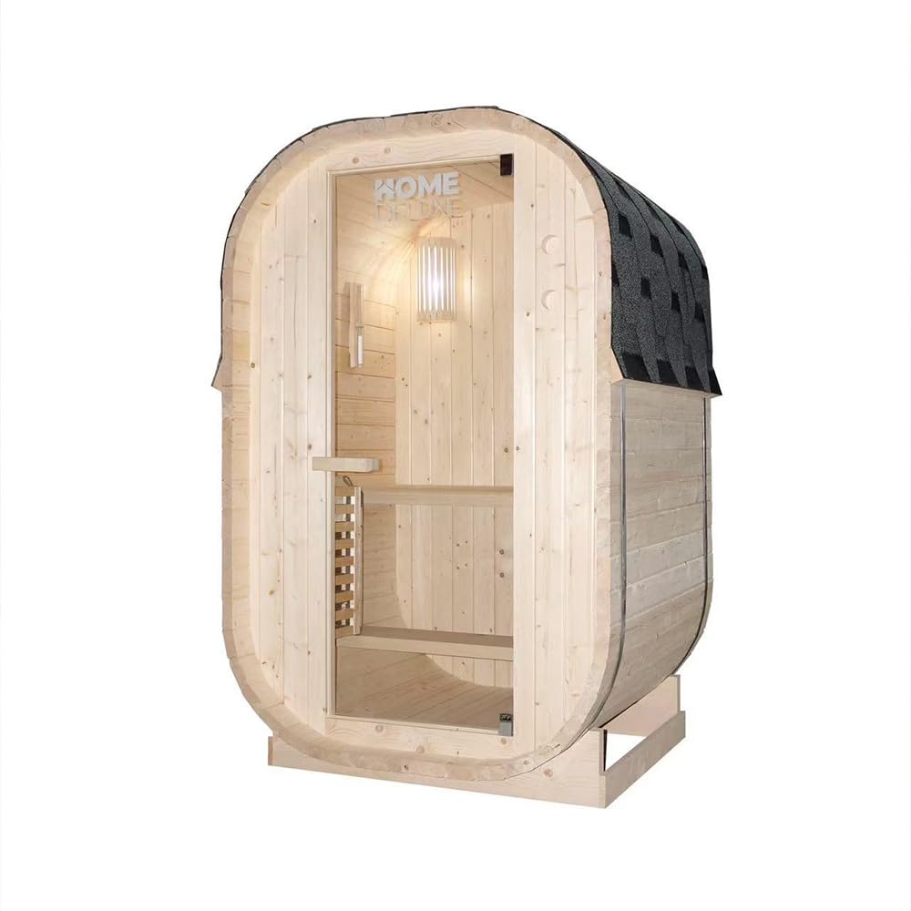 Home Deluxe Sauna de Exterior Cube S - Dimensiones: Aprox. 194 cm