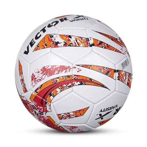 Image of Vector X 32 Panel PVC Machine Stitched Indoor /Outdoor Practice, Training and Match Soccer Football + Free Air Needle with Butyl Bladder Ball, Size 5, Suitable for Kids, Men, Youth Adults 15+ Years