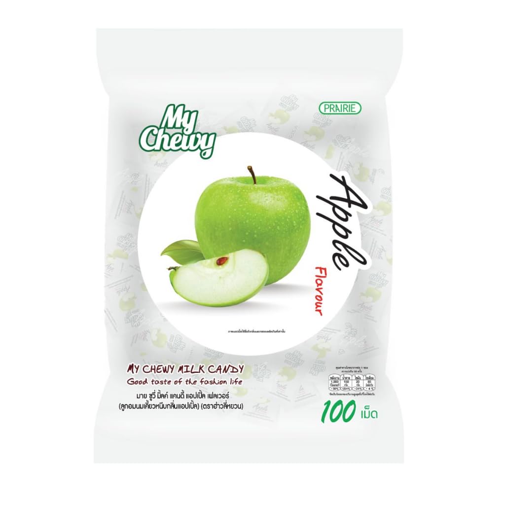 GenericMy Chewy Apple Flavour Soft Milk Candy, (100 Counts), 12.69 Oz
