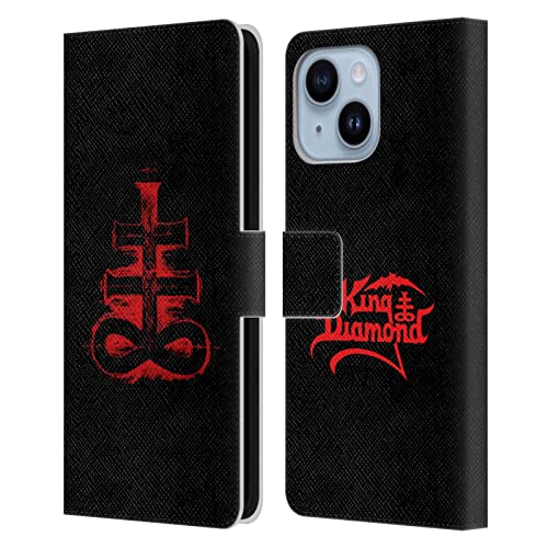 Coque King Diamond iPhone 14 Plus étui portefeuille cuir Fatal Portrait