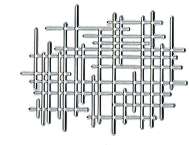 1 troquel de corte de metal de líneas irregulares plateadas para hacer tarjetas, juegos de troqueles en relieve de papel, álbumes de recortes,