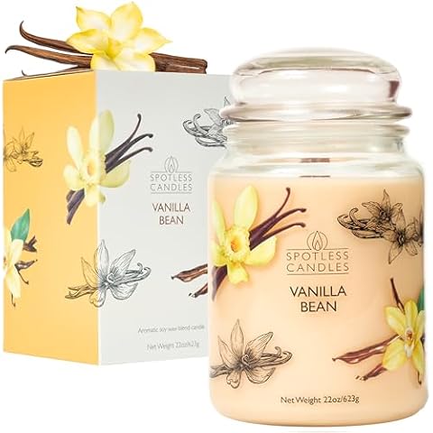 Vanilla Bean Candle with Wooden Wick Cover