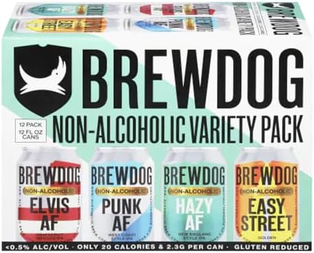 BrewDog Non-Alcoholic Variety Pack, 12pk, 12 Fl Oz Cans