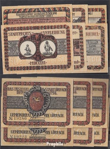 Prophila Collection Lörrach Notgeld 6 x 50 Pfennig