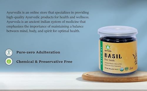 Ayurvedix Basil Seeds - Superfood For Digestive Health And Weight Management, Gluten-Free And Vegan-Friendly (750.00) Pack Of 3 #TOP6
