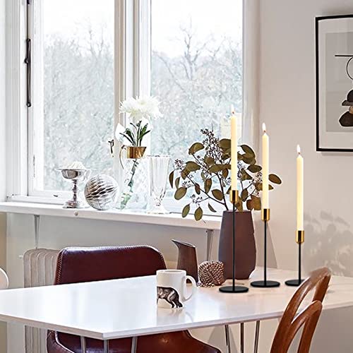 Taper Candle Holders, Black Tall Candlestick Holders, Set Of 3 Metal Modern Decor Candle Stands For Taper Candles, Fits 3/4 Inch Thick Candles, Home Decor Centerpiece For Dining Table, Living Room #TOP3
