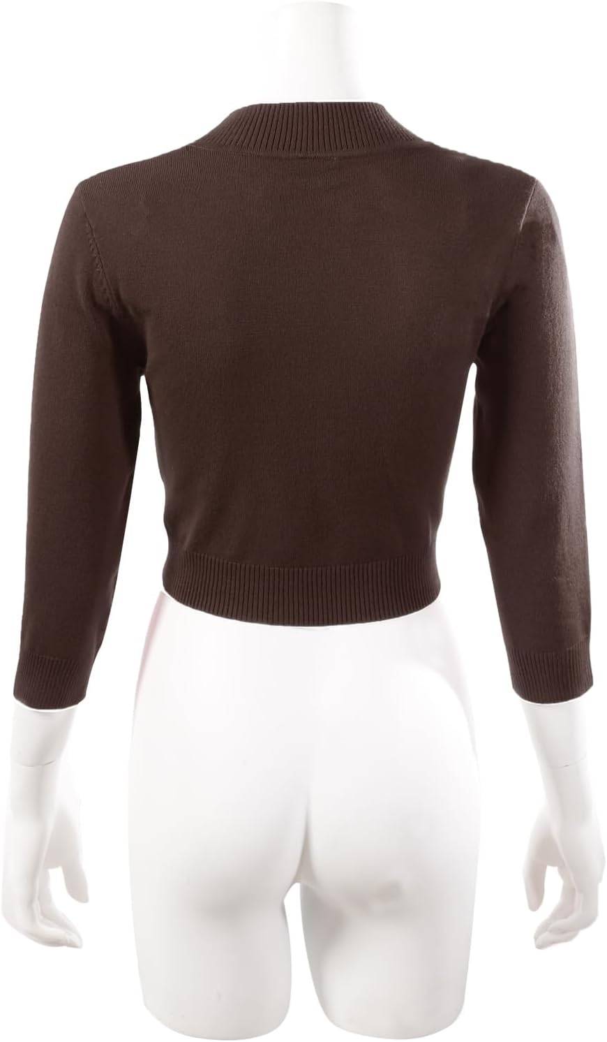 Allsense Women's 3/4 Sleeve V-Neck Cropped Bolero Shrug Cardigan - Image 5