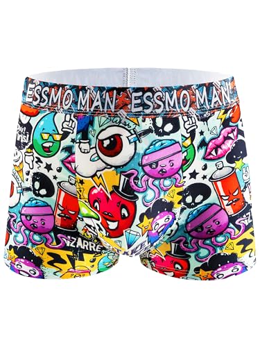 Men's Underwear Boxer Briefs Fly with Built-in 3D Pouch Comfortable Cool Underwear for Men 5 Pack3