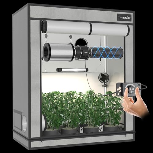 Brogachy 200mm Regelbar Rohrventilator, Abluftventilator 3000 RPM,mit Dreiphasiger EC Motor, für Heizung, Kühlung,Booster, Wachstumszelte, Hydrokulturen, Heimgebrauch, Belüftung.