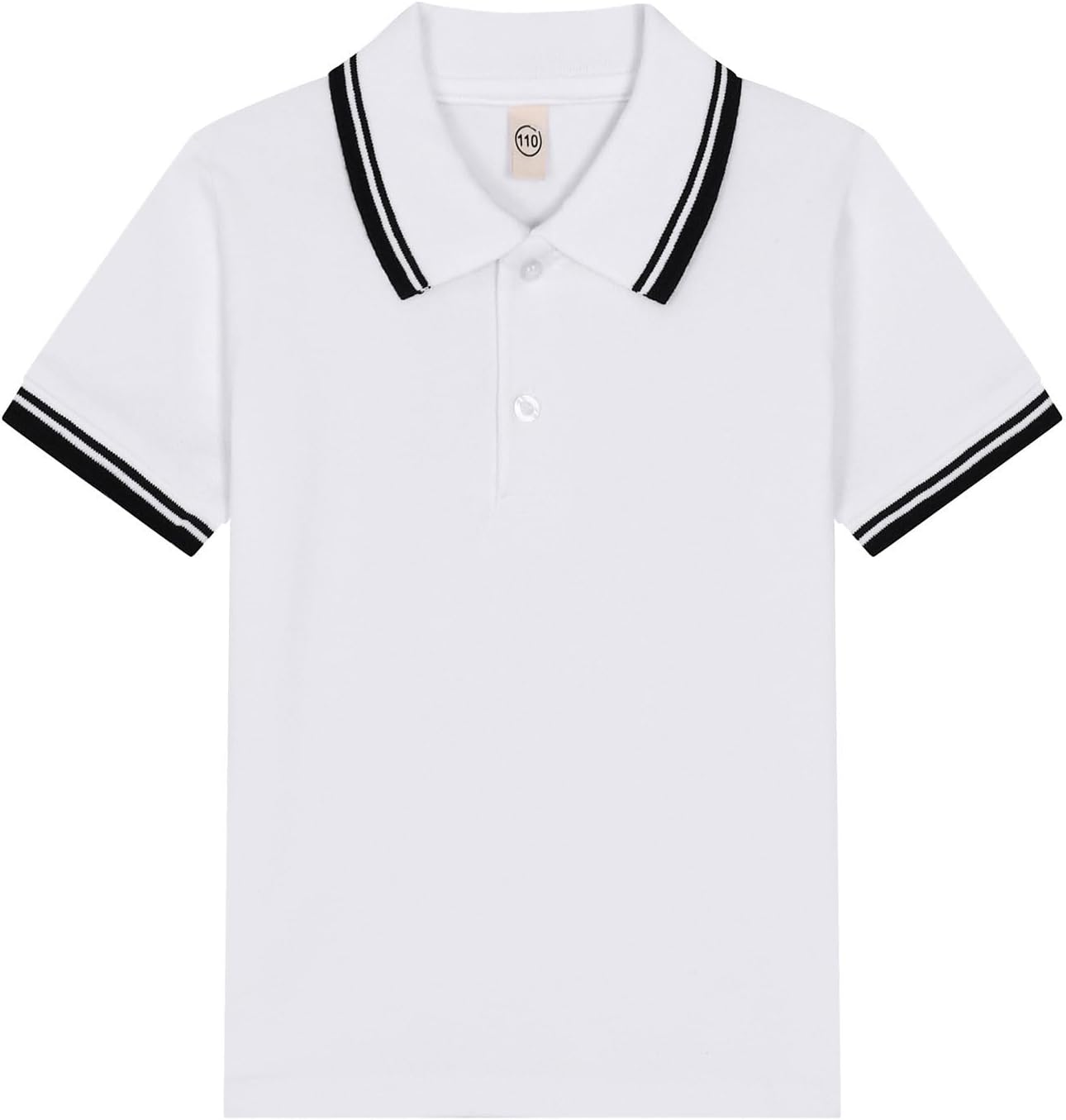 Boys Polo Shirt Classic Fit Comfort Stretch Short Sleeve Golf Shirts Button Closure Color Block Active Casual Fashion Tops