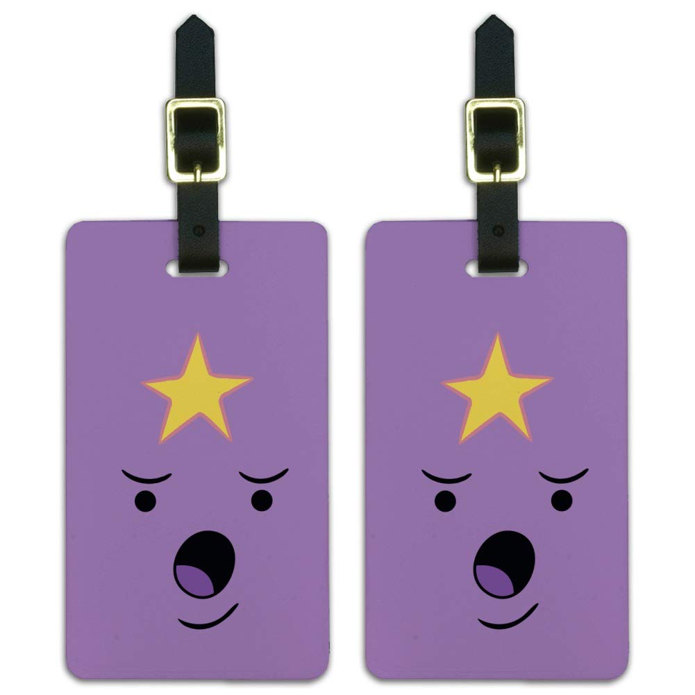 Adventure Time Lumpy Space Princess Luggage ID Tags Carry-On Cards - Set of 2