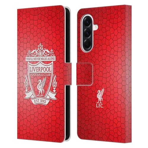 Étui en cuir Samsung Galaxy A56 5G Liverpool FC finition Rouge Pixel 2 Crête 2 premium