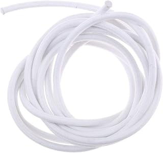 Cuerda elástica de goma redonda elástica de 6 mm, color blanco, resistente, cuerda elástica para atar, reparación, reemplazo, al aire libre, blanco, 10 m, 10 m