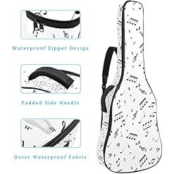 Housse de transport rembourrée en tissu Oxford imperméable avec motif symboles de musique et bandoulière réglable - Les Beatles, Paul McCartney, John Lennon, RIngo Starr, George Harrison Housse de transport rembourrée en tissu Oxford imperméable avec motif symboles de musique et bandoulière réglable – Image 4