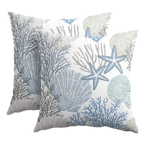 Nautical Coastal Pillow Covers Set of 2 Cover