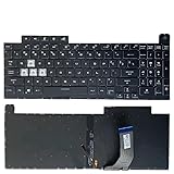 ZHCYAOZ Tastatur für ASUS für ROG Strix G731 GV G731G G731GW G731GU US-Gaming-Computertastaturen(White Backlight)