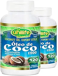 Kit 2 Óleo de Coco Extra Virgem Unilife 120 Cápsulas