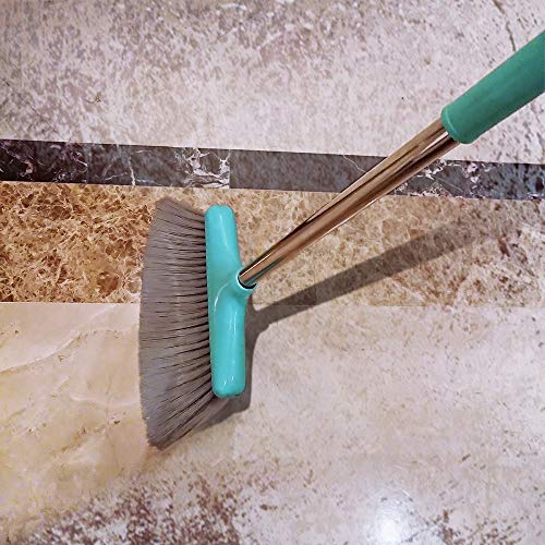 Broom And Dustpan Set Lightweight Upright Lobby Broom And Dust Pan Combo With Long Handle Outdoor Indoor For Home Kitchen Room Office (Blue) #TOP7