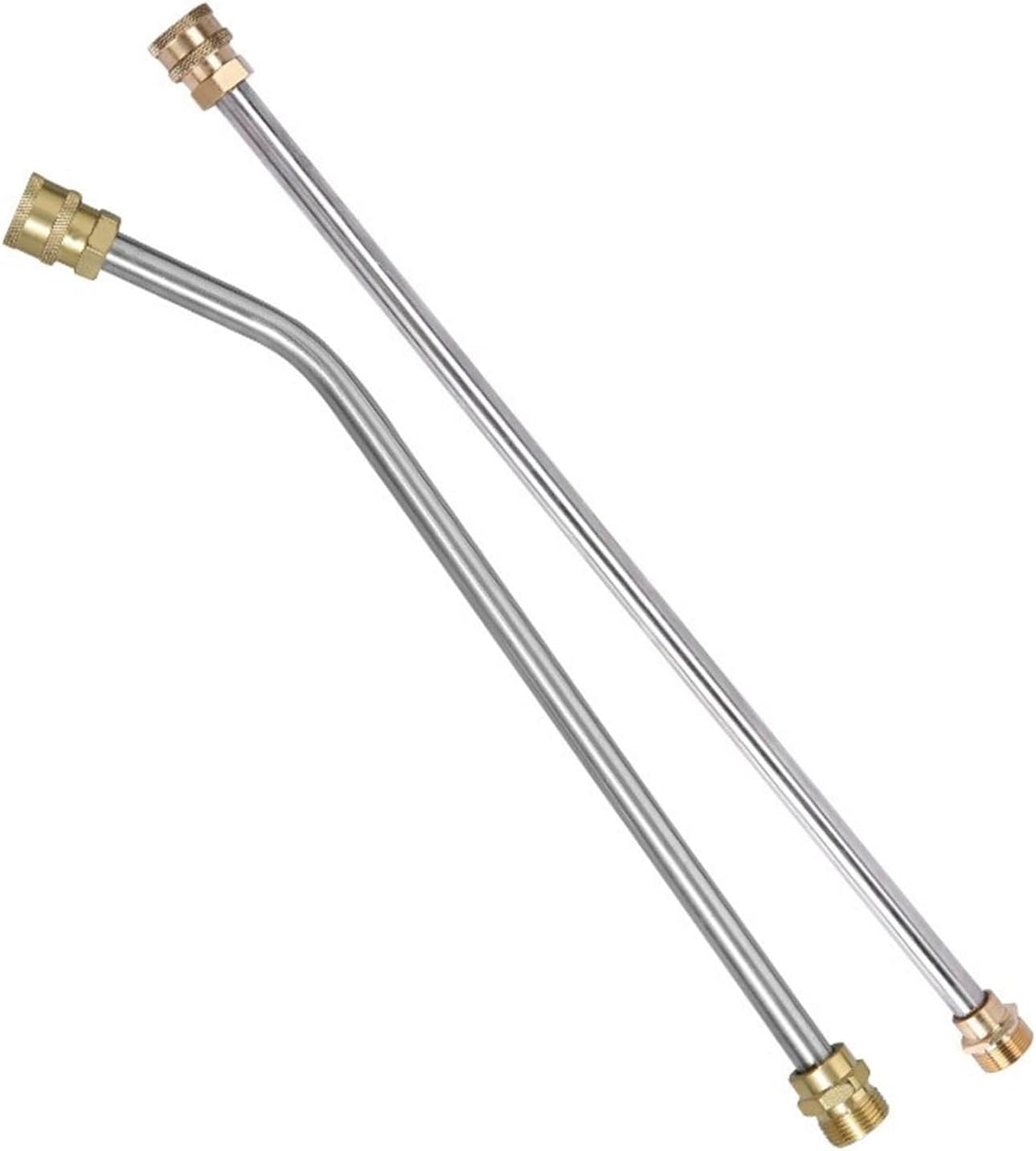 2Pcs Pressure Washer Gutter Attachment Power Washer Extension Wand Curved Rod 1 / 4Inch Quick Connection High Pressure Water