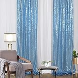 Baby Blue Sequin Photo Backdrop Wedding Party Photography Background 2ftx8ft Shimmer Ceremony Background Two Pieces