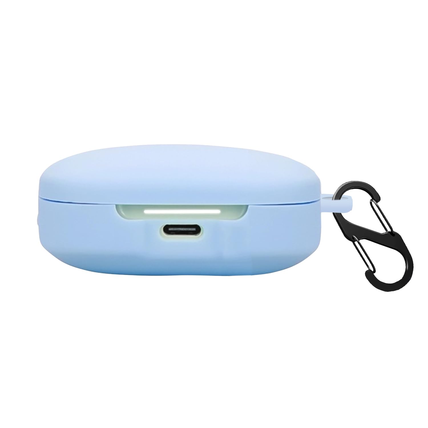 LIRAMARK Silicone Cover Case with Carabiner Compatible with Redmi Buds 6 (Sky Blue)-image-32