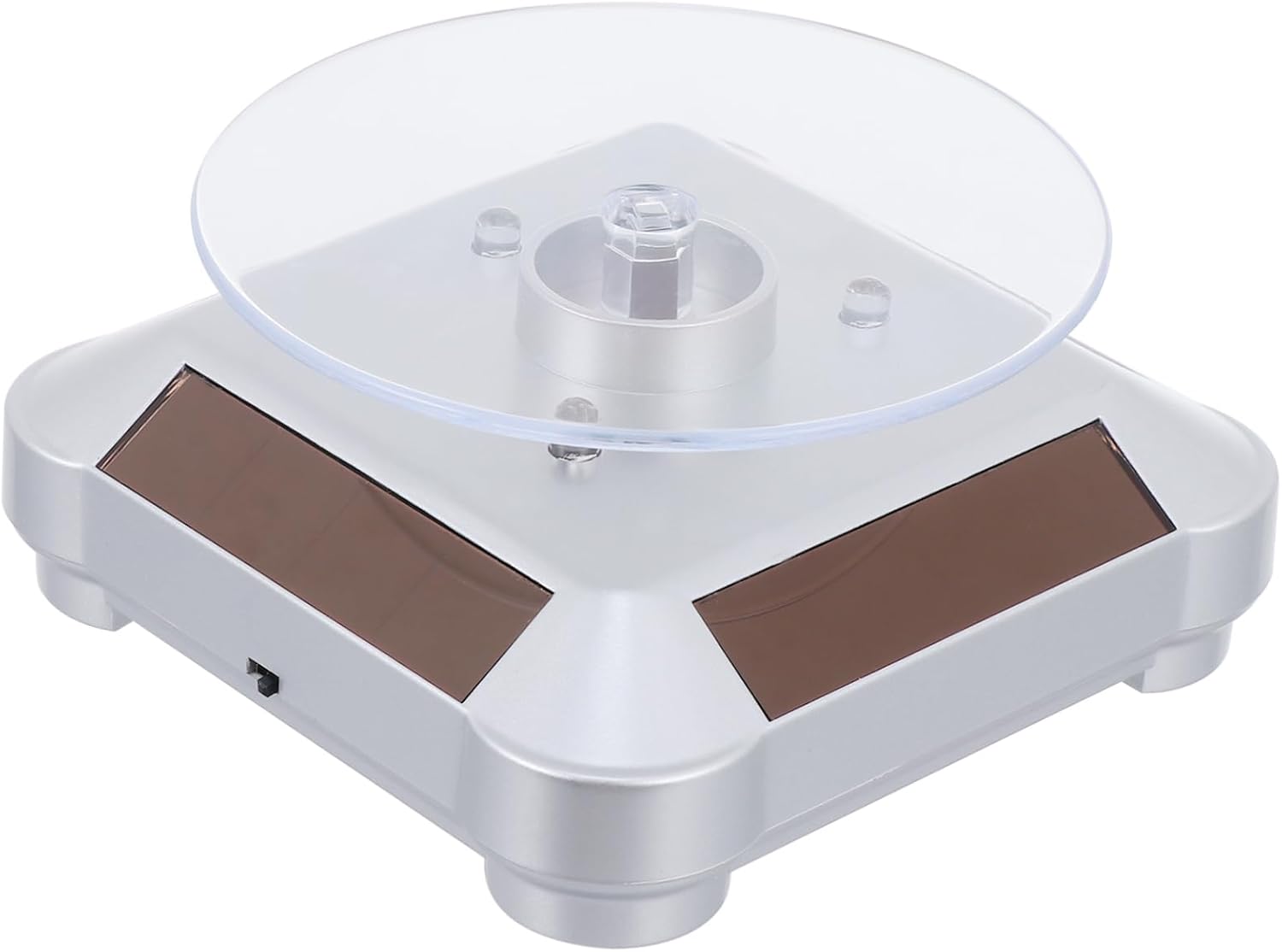 Ipetboom Solar Powered Jewelry Rotating Display Stand with 360° Turntable