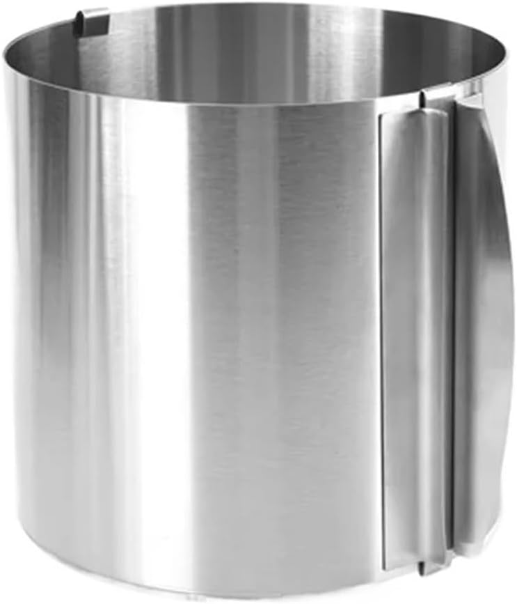 Stainless Steel 6-30cm Telescopic Mousse Ring with Scale Heightened Baking Cake Ring for Families Baking 8-15cm for Baking(15cm)