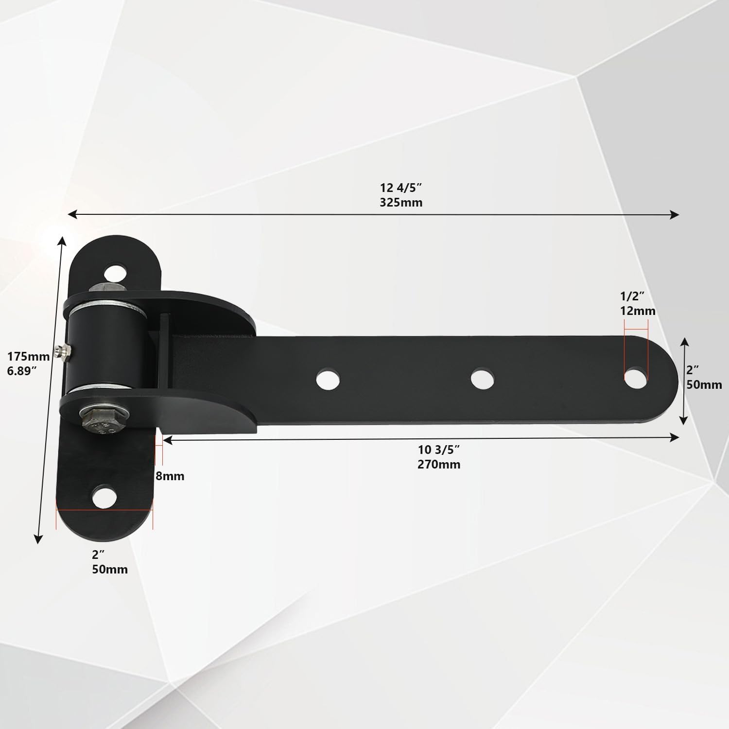 2 Pack Heavy Duty Gate Hinges,180°Swing Gate Hinges Heavy Duty Wood Fence | Fence Hinges for Outdoor Gates with Ball Bearings, Carbon Steel Farm Barn Door Hinges