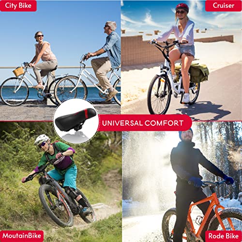 image for Doubleplus Bike Seat, Comfortable Bike Seat Cushion, Bicycle Seat for 