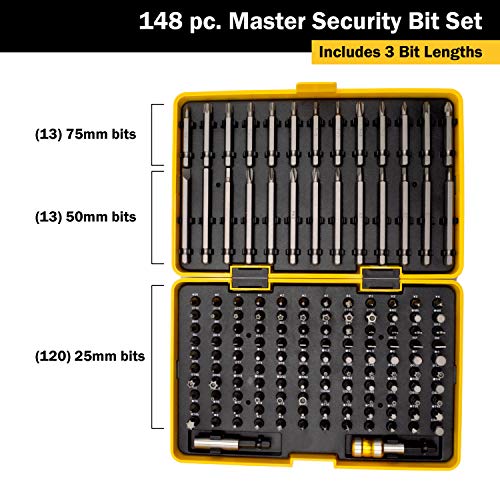 Titan 16148 148-Piece Master Security Bit Set #TOP2
