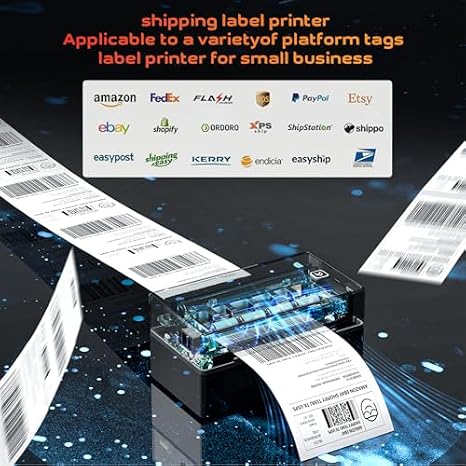 Thermal Label Printer - 4x6 Shipping Label Printer for Windows, Mac, Android, iPhone - Ideal for USPS,eBay, Shopify Shipping