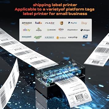 Thermal Label Printer - 4x6 Shipping Label Printer for Windows, Mac, Android, iPhone - Ideal for USPS,eBay, Shopify Shipping