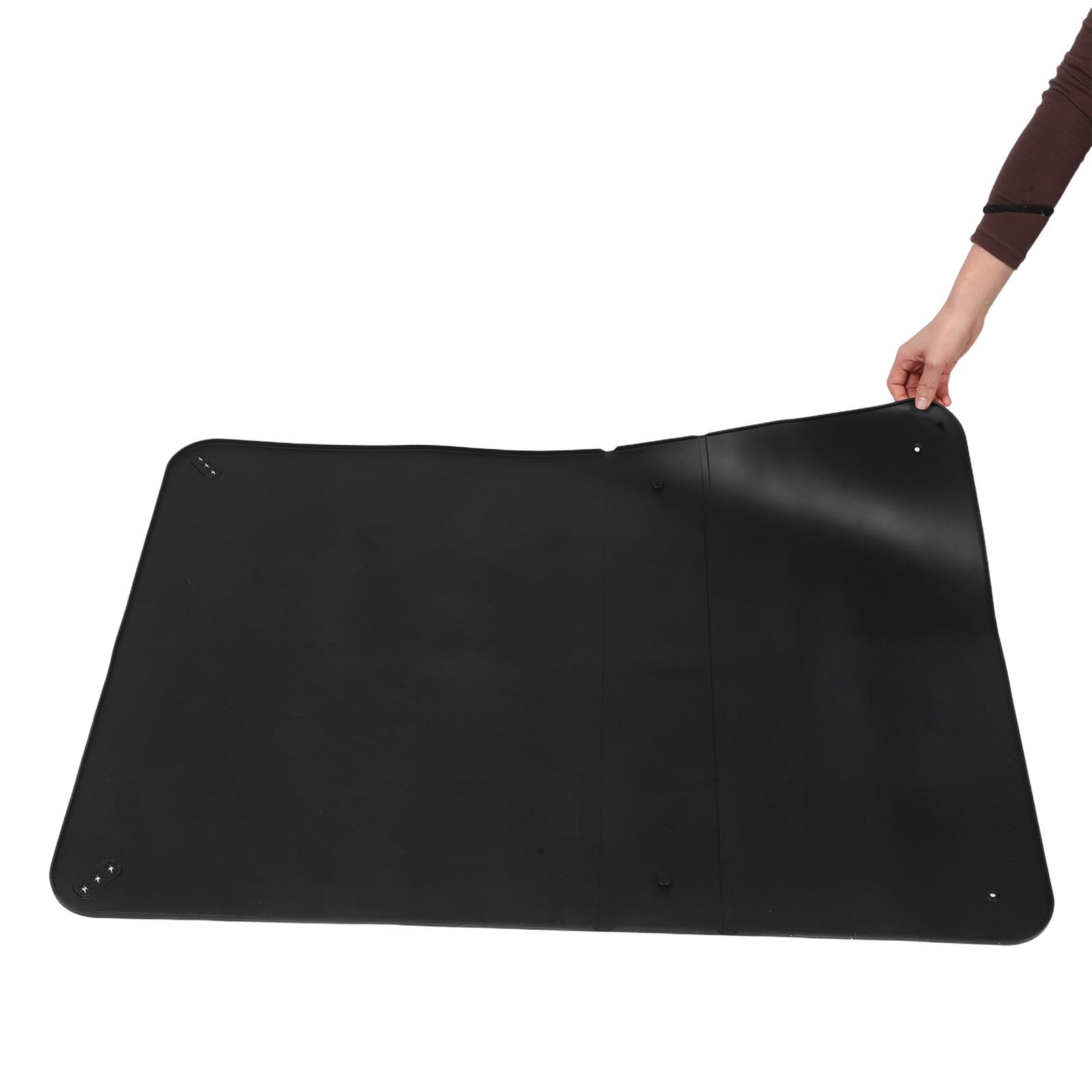 Mobestech Supporto per Traversine Cuccioli in Silicone con Ventosa Antiscivolo, Tappetino Igienico Nero Compatto e Facile da Lavare per Aree Animali Domestici