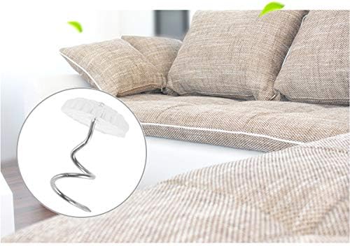 Artibetter 100Pcs Twist pins bed sheet clip fixer clear heads for hold slipcovers