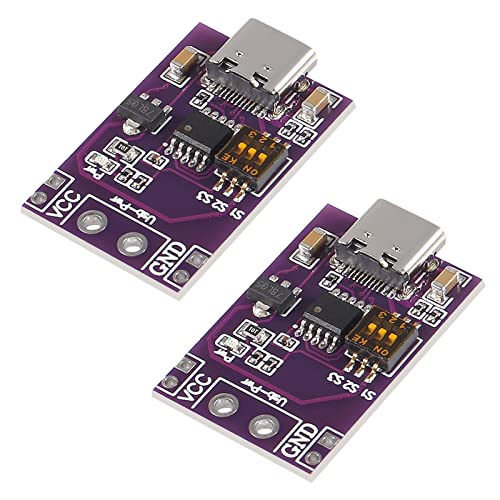 DWEII 2-Pack Type-C QC AFC PD2.0 PD3.0 to DC Spoof Scam Fast Charge Trigger Polling Detector USB-PD Notebook Power Supply Change Board Module