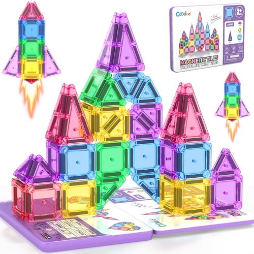 Magnetische Bausteine STEM-Reisespielzeug für Kinder Kleinkind ab 3 Jahren | Montessori-Sinnesspielzeug für Kinder von 3-8 Jahren, magnetische Outdoor-Bausteine, Geschenkideen für