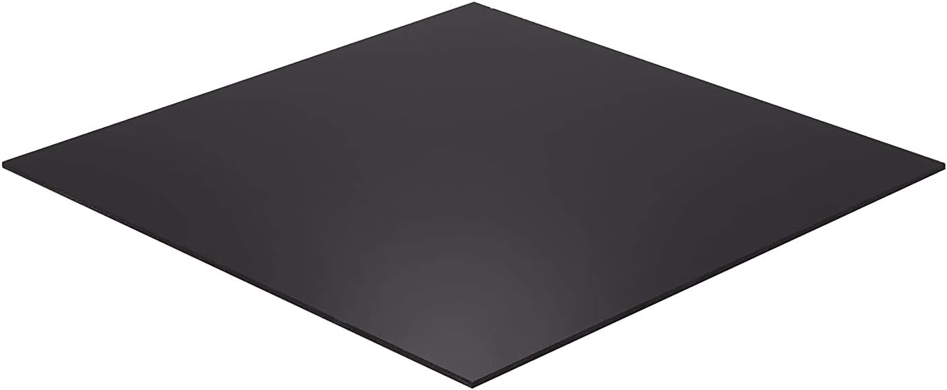 Black Plexiglass Sheet - 1/4" Thick Cast (24" x 48")