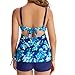 Swimsuits for Older Women Tummy Contr01 2 Piece Swimdress with Boyshorts Plus Size High Waist Training Bathing Suit