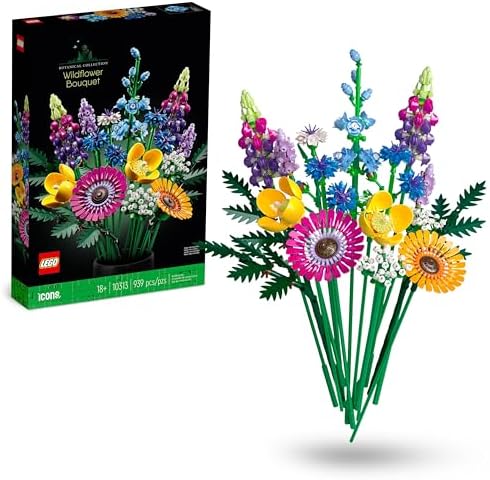 LEGO Botanicals Bouquet de Fleurs Sauvages - Plantes Artificielle...