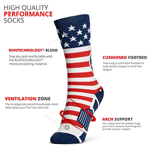 ChalkTalkSPORTS Wrestling Athletic Woven Mid-Calf Socks | USA Size3